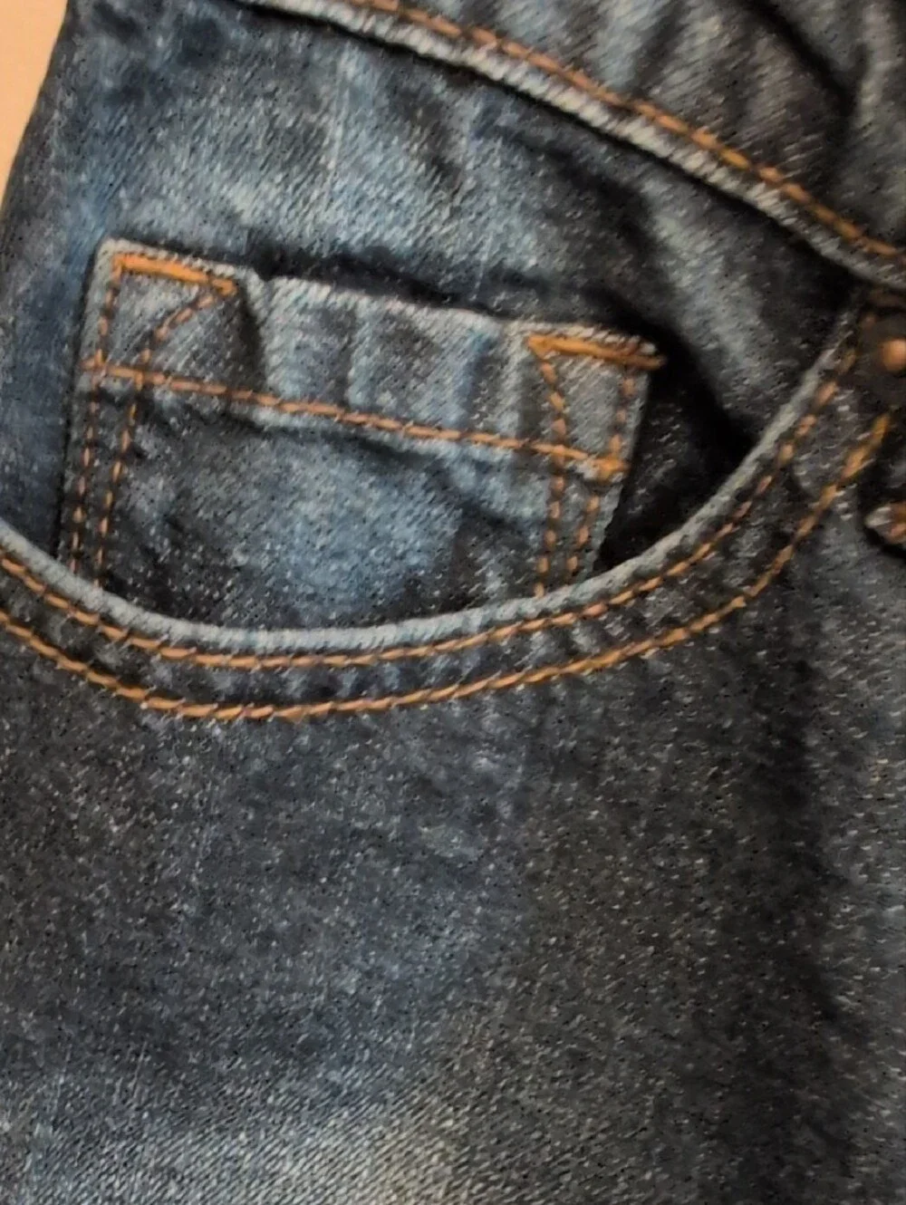 BDG Dark Blue Distressed Denim Shorts